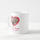 Personalized Cherry Heart Photo  Kaffeetasse (Vorderseite Links)