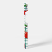 Personalized Cherry on Green Gingham Phone Case –  iPhone Hülle (Linke Seite)