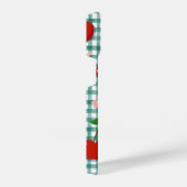 Personalized Cherry on Green Gingham Phone Case –  iPhone Hülle (Rechte Seite)