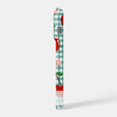 Personalized Cherry on Green Gingham Phone Case –  iPhone Hülle (Linke Seite)