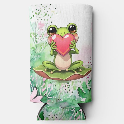 Personalized Chibi Toad in Pink and Green Selters Dosenkühler (Vorderseite)