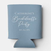 Personalized Chic Dusty Blue Bachelorette Party Dosenkühler (Rückseite)