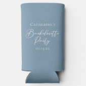 Personalized Chic Dusty Blue Bachelorette Party Selters Dosenkühler (Rückseite)