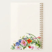 Personalized Chic Elegant Wildflower Planner Planer (Rückseite)