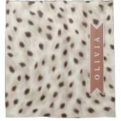 Personalized Chic Neutral Leopard Animal Print Duschvorhang (Vorderseite)