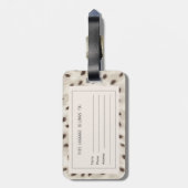 Personalized Chic Neutral Leopard Animal Print Gepäckanhänger (Rückseite vertikal)