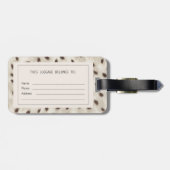 Personalized Chic Neutral Leopard Animal Print Gepäckanhänger (Rückseite horizontal)