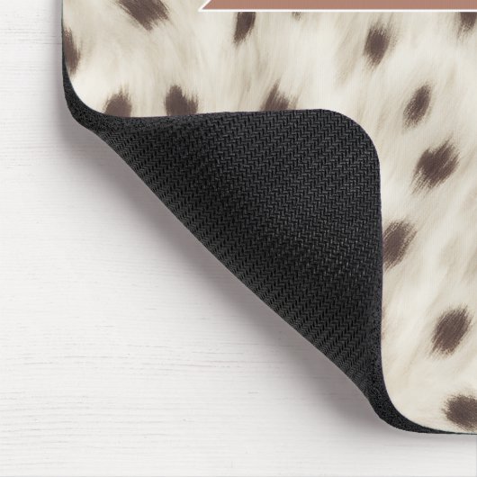 Personalized Chic Neutral Leopard Animal Print Mousepad (Ecke)