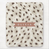 Personalized Chic Neutral Leopard Animal Print Mousepad (Vorne)
