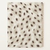Personalized Chic Neutral Leopard Animal Print Planer (Rückseite)