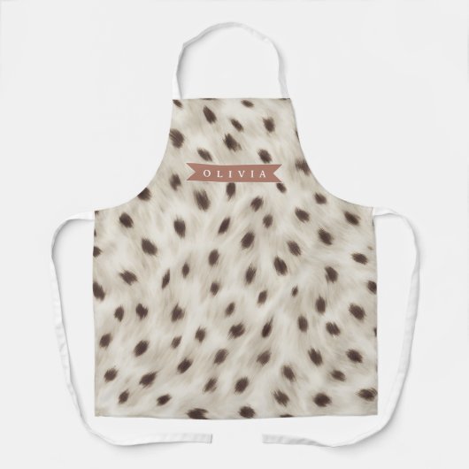 Personalized Chic Neutral Leopard Animal Print Schürze (Vorderseite)