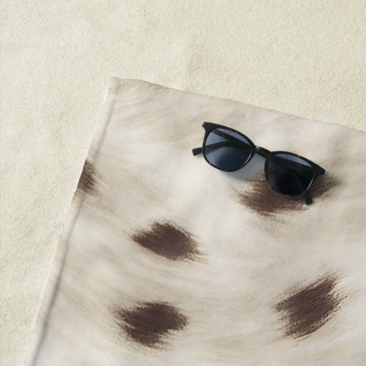 Personalized Chic Neutral Leopard Animal Print Strandtuch (Beispiel)