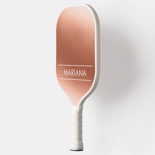 Personalized Chic Rose Gold Pickleball Paddle (Links)