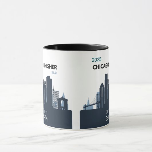Personalized Chicago Marathon Gift For Marathoner Tasse (Zentrum)