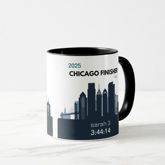 Personalized Chicago Marathon Gift For Marathoner Tasse (VorderseiteRechts)