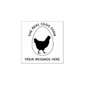 Personalized Chicken Egg Poultry Farm Logo Gummistempel (Prägung)