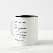 Personalized Chief Operating Officer Definition Zweifarbige Tasse (Vorderseite Links)