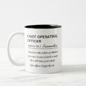 Personalized Chief Operating Officer Definition Zweifarbige Tasse (Links)
