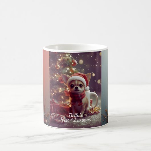 Personalized Chihuahua Christmas Mug – Custom Dog  Kaffeetasse (Mittel)
