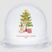 Personalized Chihuahua Dog Christmas Schneekugeln (Rückseite)