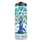 Personalized Child Abuse Awareness Thermal Tumbler Thermosbecher (Vorderseite)