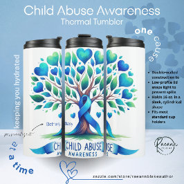 Personalized Child Abuse Awareness Thermal Tumbler Thermosbecher