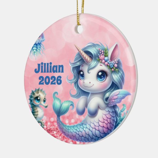 Personalized Child Name Unicorn Ornament (Links)