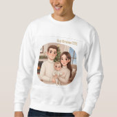 Personalized Child’s First Christmas Hoodie – Men’ (Vorderseite)