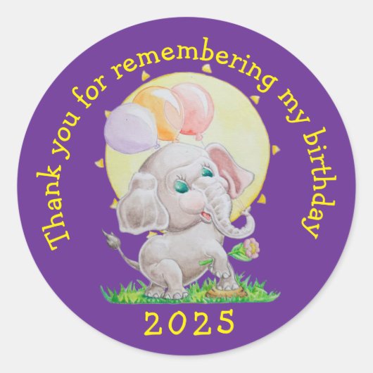 Personalized Children's Birthday Stickers (Vorderseite)