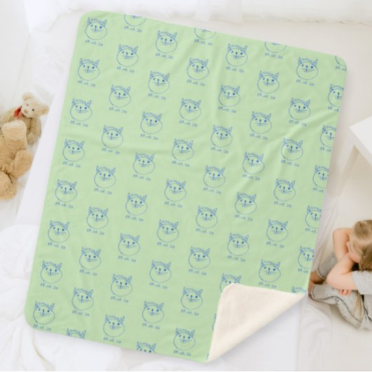 Personalized children's blanket, custom blanket  sherpadecke