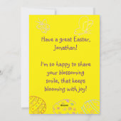 Personalized Children's Easter Greeting Card  Feiertagskarte (Rückseite)