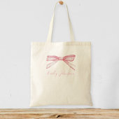 Personalized children's tote bag with bow tragetasche