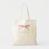 Personalized children's tote bag with bow tragetasche (Vorne)