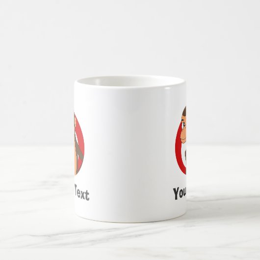 Personalized chimp cartoon coffee mug kaffeetasse (Mittel)