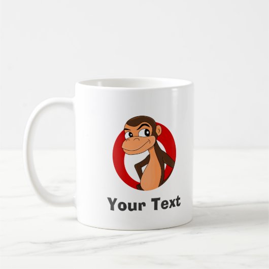 Personalized chimp cartoon coffee mug kaffeetasse (Links)