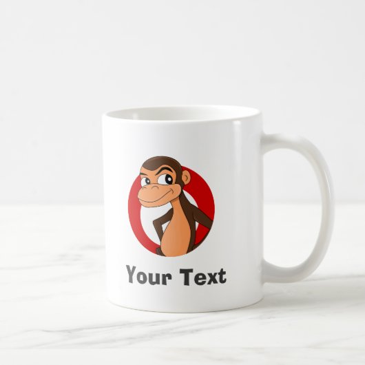 Personalized chimp cartoon coffee mug kaffeetasse (Rechts)