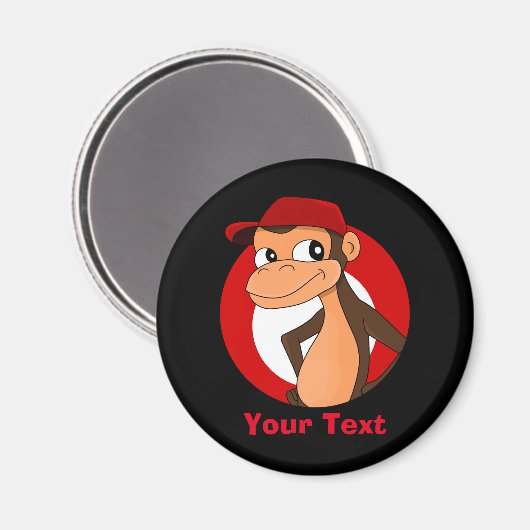 Personalized chimp cartoon magnet (Vorderseite/Rückseite)