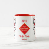 Personalized Chinese Lion Dance New Year Zweifarbige Tasse (Mittel)