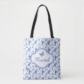 Personalized Chinoiserie Butterflies Flowers Tasche (Vorderseite)