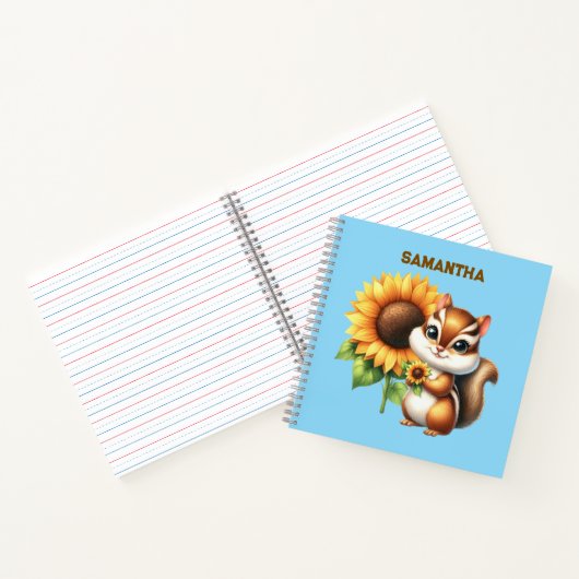 Personalized Chipmunk Notebook Notizblock (Innenseite)
