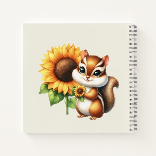 Personalized Chipmunk Notebook Notizblock (Rückseite)