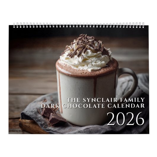 Personalized Chocolate Dessert Lover Fine Art 2026 Kalender (Titelbild)