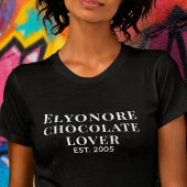 Personalized Chocolate Lover Name Established T-Shirt