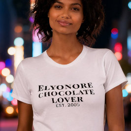 Personalized Chocolate Lover Name Established T-Shirt