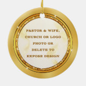 Personalized Christian Christmas Ornaments, PHOTO Keramik Ornament (Hinten)