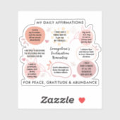 Personalized Christian Daily Affirmations Quotes Aufkleber (Blatt)