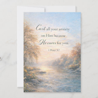 Personalized Christian Scripture Encouragement  Feiertagskarte