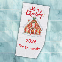 Personalized Christmas 2026 Bath Towel  Badehandtuch