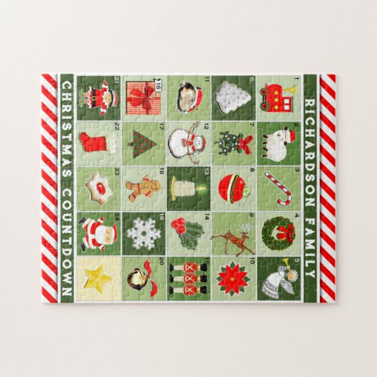 Personalized Christmas Advent Calendar Puzzle (Horizontal)
