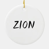 Personalized Christmas Alphabet Letter Z Keramik Ornament (Hinten)